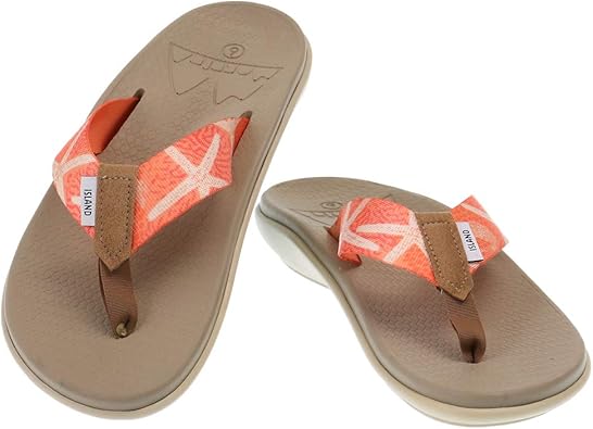Amazon アイランドスリッパ レディース トング サンダル ビーチサンダル Island Slipper ハワイ製 ラバー Mt910 オレンジ 並行輸入品 アイランドスリッパ ビーチサンダル