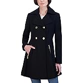Laundry by Shelli Segal Women's Double Breasted Melton Fit and Flare Wool Coat