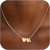 Decholly Easter Gifts for Kids Teen Girls Women - 14K Gold Plated Dainty Heart A-Z Initial Letter Necklace Teen Girls Gifts Trendy Stuff Birthday Gift for 5 6 7 8 9 10 Year Old Girls Gift