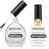 JODSONE 2Pcs 16.5ml Nail Dehydrate And Nail Primer For U V Gels Superior Bonding Professional Salons Set DIY Art Design Long Lasting Gift