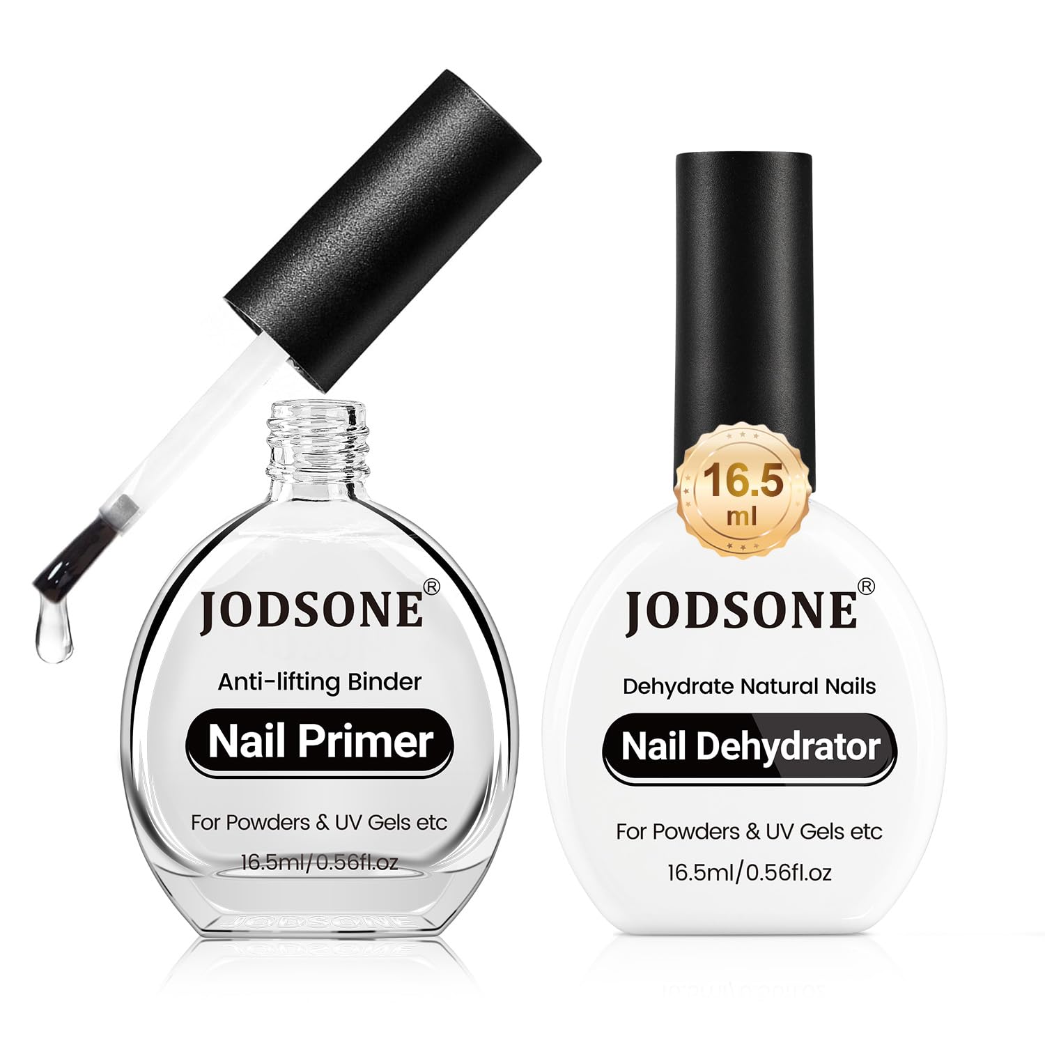 Photo 1 of JODSONE 2Pcs 16.5ml Nail Dehydrate And Nail Primer For U V Gels Superior Bonding Professional Salons Set DIY Art Design Long Lasting Gift
