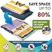 Lekors - Travel Space Saver Bags - 5 Medium and 5 Large Roll Up Storage Bags - Pack of 10 Compression Packing Bags - Double Zipper - Reusable - No Vacuum or Pump Needed