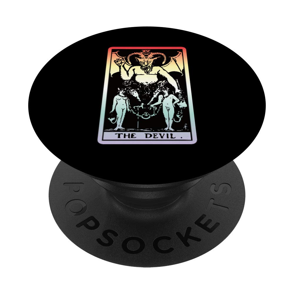 Devil Tarot Card Witch Aesthetic Witchy Pastel Goth Baphomet PopSockets PopGrip: Swappable Grip for Phones & Tablets