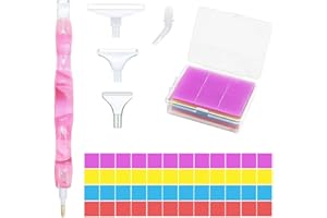 Diamond Art Paintings Pen Kits, with 5 replaceable pen tips and 48 Adhesive Pads Storage Box Multi-Use for 5D Diamond Art Nai
