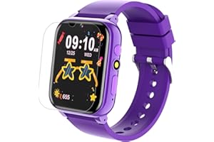Goodatech 1.69'' Kids Smart Watch for Kids Boys Girls, HD Camera,26 Puzzle Games,Video Music Player,Pedometer,Flashlight,Alarm Clock, Christmas Birthday Gifts for 4-12 Years Children (Purple)
