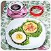 HOMIEHOME Nonstick Silicone Egg Rings Pancake Mold 4 Pack - Red