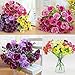 Polytree 1 Bouquet 21 Head Artifical Fake Rose Wedding Party Home Decor Silk Flower (Purple)