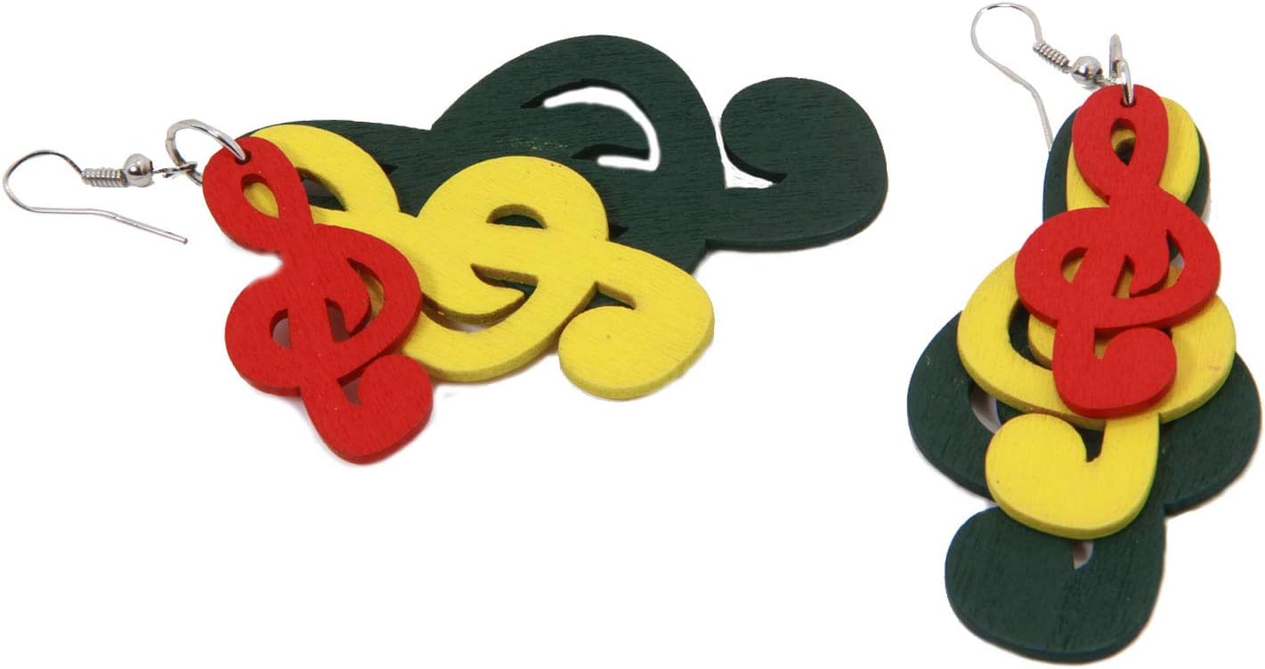 Jewel Exquisity Wooden Music Note Earrings For Girls [Color #1]