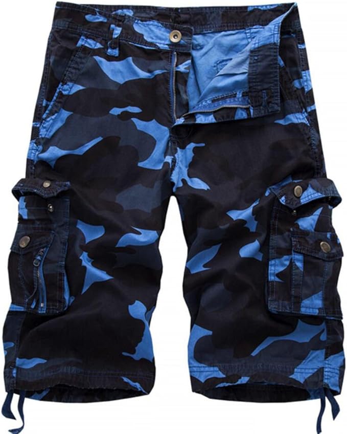 blue camouflage cargo pants