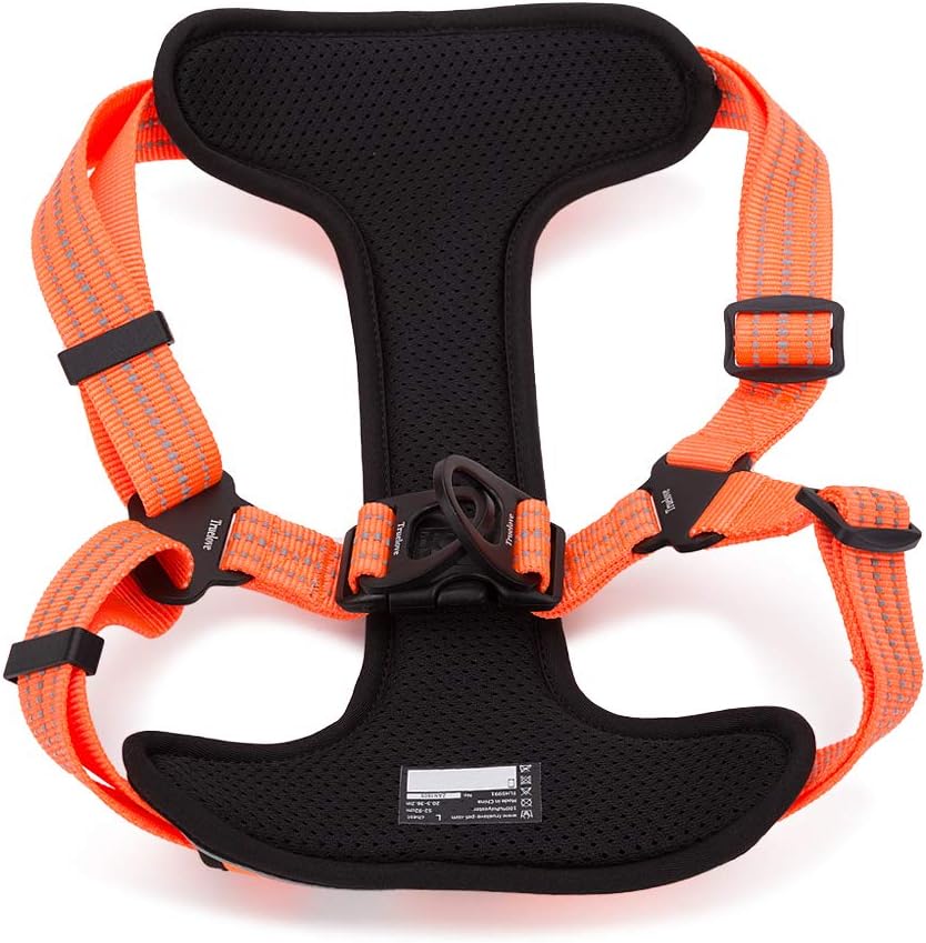 Dog Harness Safety Vest Step-in Style Reflective Adjustable Comfortable TLH5991(Orange,M) - Image 5