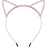 Aprince Cat Ears Headband Birthday Decorations Kitty Headbands for Women Pink Halloween Costume Hair Accessories Gabby Party Favors Supplies