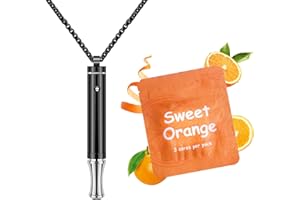ASTOFLI Adjustable Air Outlet Quit Smoking Breathing Necklace for Adults - Flavored Stress Black Breathing Necklace Stop Smok