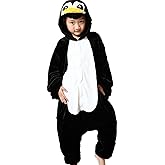 WAFUNNE Kids Penguin Costume Cosplay Halloween Animal Onesie for Boys Girls Child Penguin