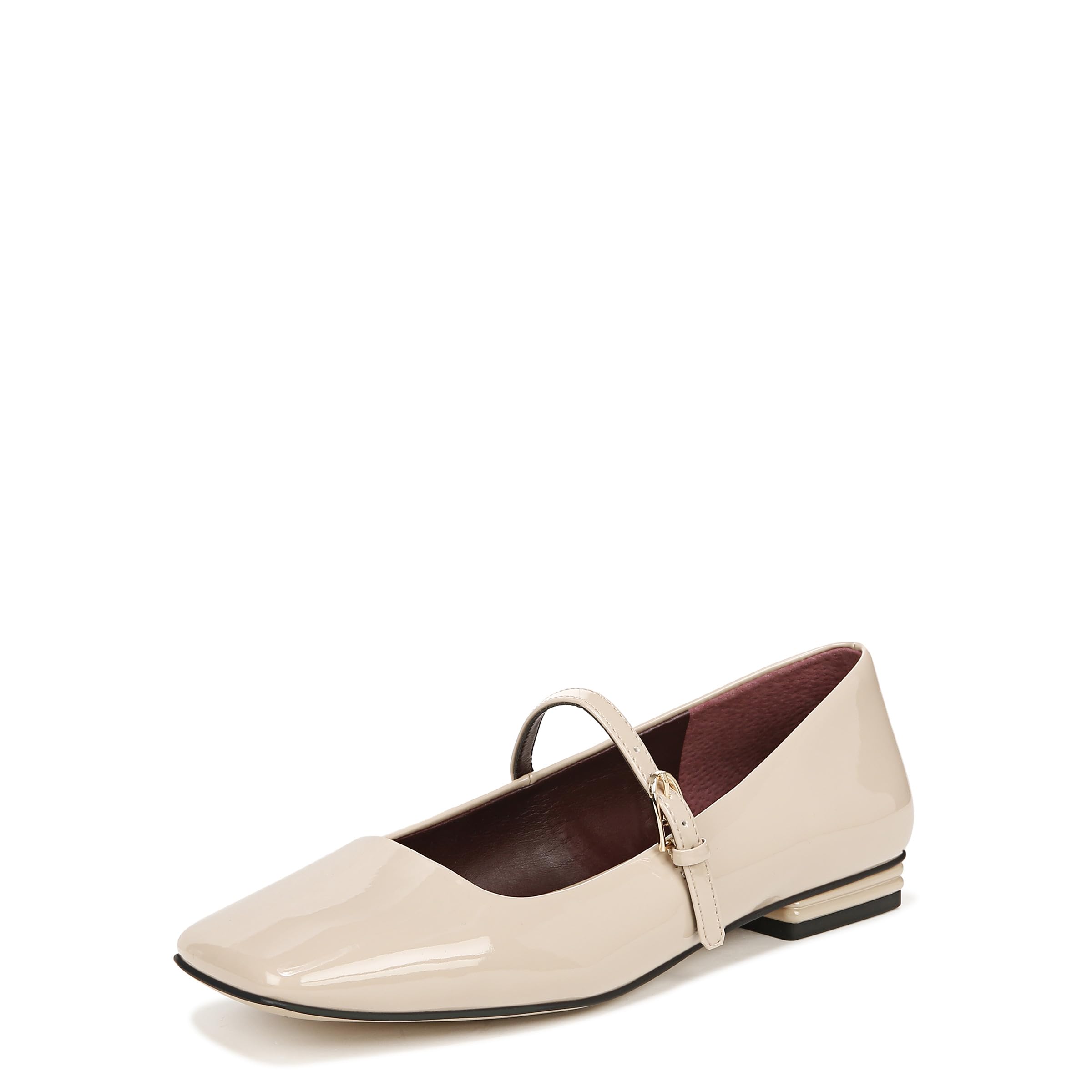 Franco Sarto Womens Tinsley Mary Jane Flat Beige Patent 6 W