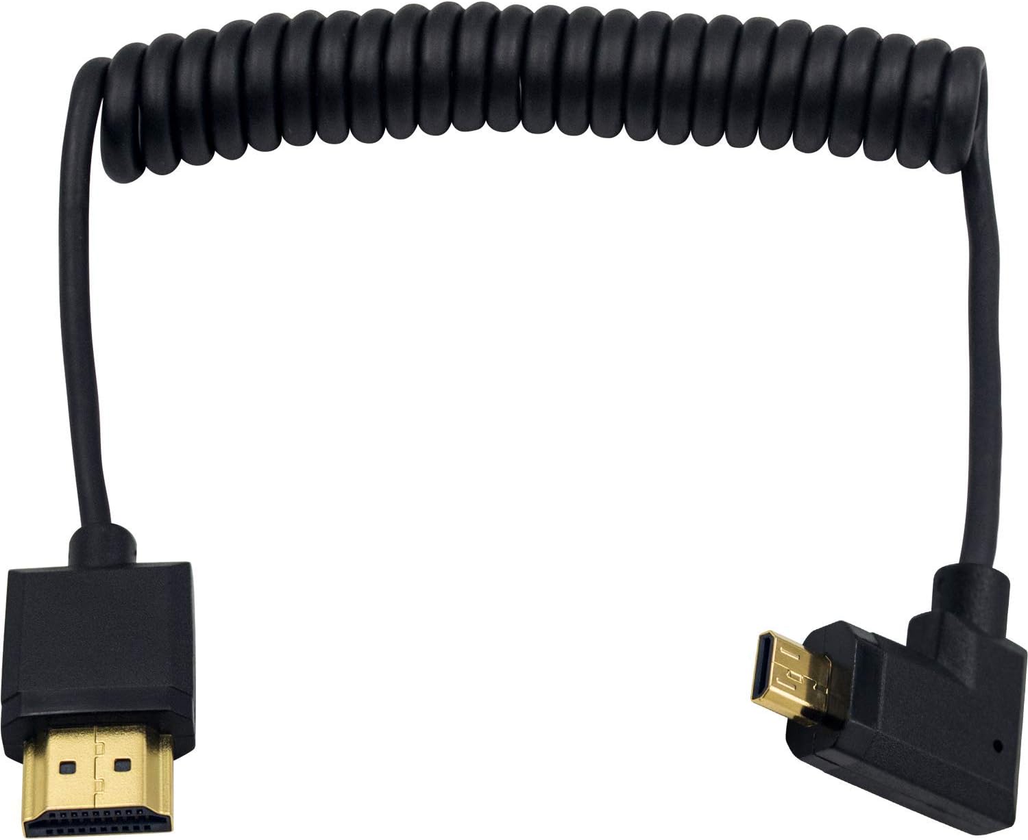Duttek Micro HDMI to Standard HDMI Cable, Micro HDMI to HDMI Coiled Cable