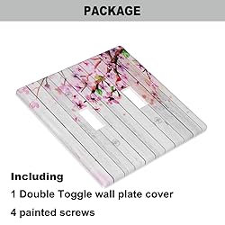 Pznen Peach Blossom 2-Gang Wall Plate Double Toggle