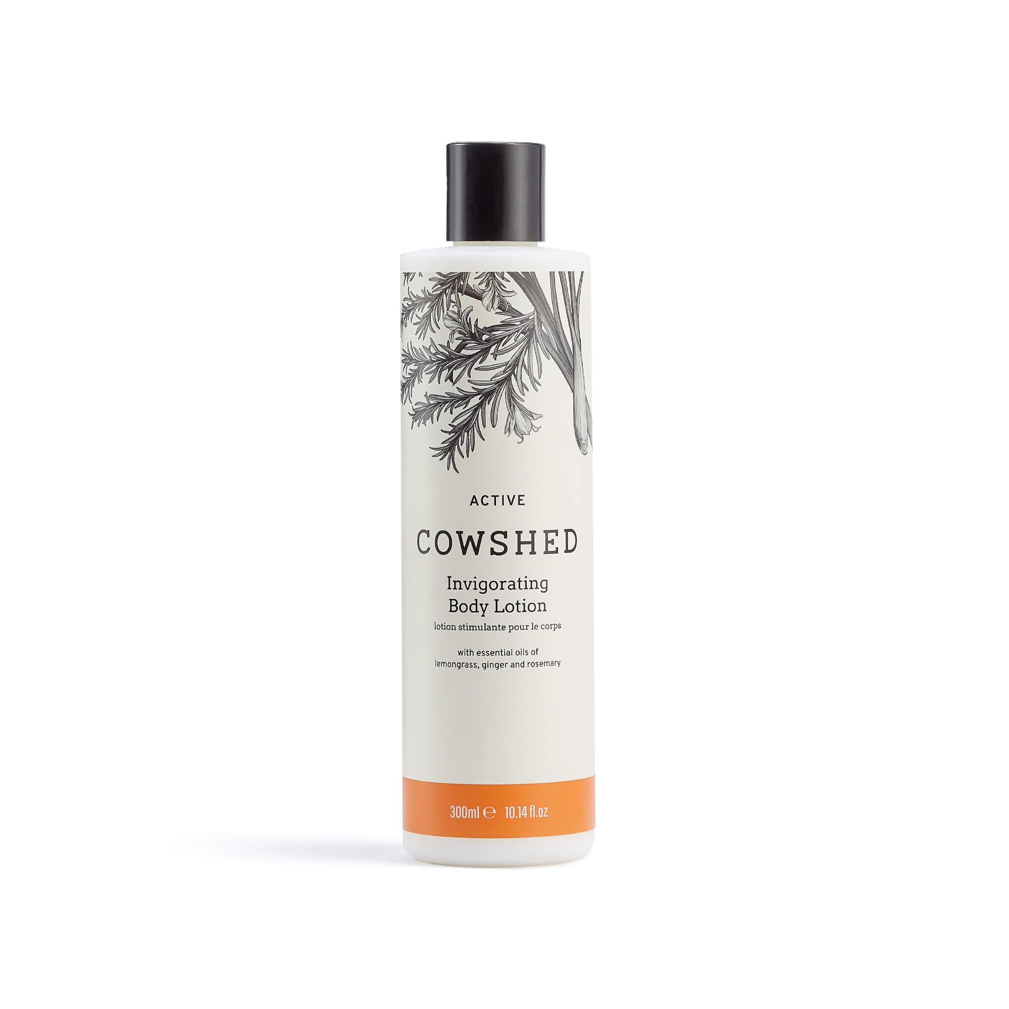 Cowshed Active Body Lotion - 300ml - Paraben-Free Moisturising Body Cream | Nourishing Vegan Lotion with Fresh Fragrance | Invigorating Body Lotions Women - Soothing Body Moisturiser for Dry Skin