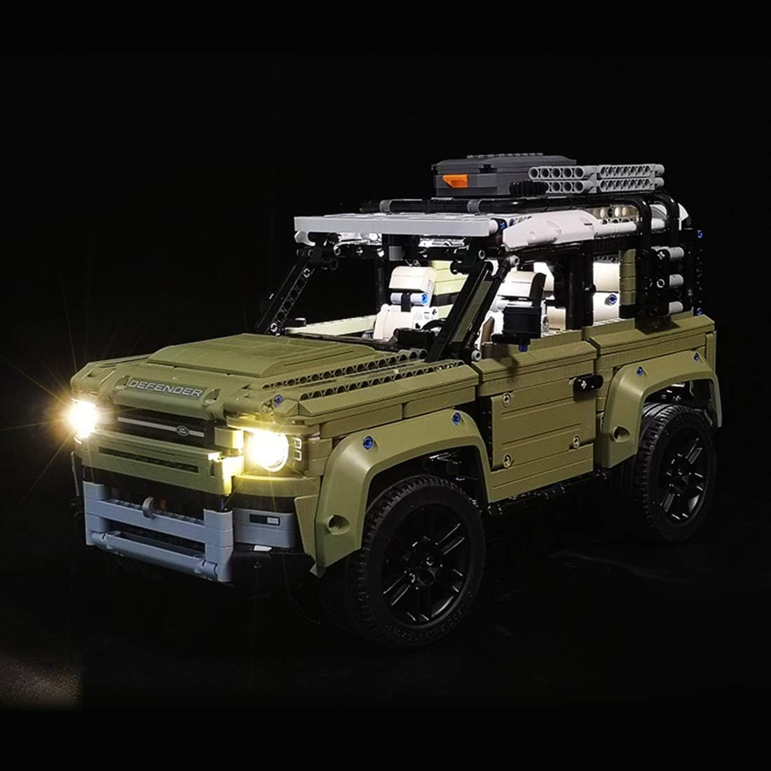 Fujinfeng LED Lighting Kit Compatible with Lego Land Rover Defender 42110 Building Kit LED Light Set (ONLY LED Light Kit) - Basic Version