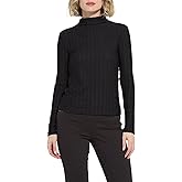 Lysse Isaura Funnel Neck Smocked Top - Black Vertical Texture - XL