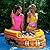 Kenley Inflatable Drinks Cooler - Floating Pirate Ship - Supplies & Decorations for Beach Pool Party, Summer Picnic, BBQ, Luau or Pirate Theme Kids Birthday - Ice Buffet Tray Drink Holder Serving Bar