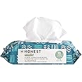 The Honest Company Clean Conscious Unscented Wipes | Over 99% Water, Compostable, Plant-Based, Baby Wipes | Hypoallergenic for Sensitive Skin, EWG Verified | Balance Blues, 72 Count