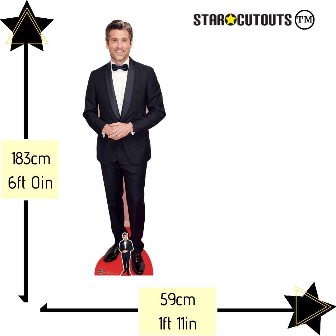 CS907 Star Cutouts Life Size Cardboard Cutout l Patrick Dempsey Smart Suit l Real Birthday Gifts for Women Men, Fans - Image 3