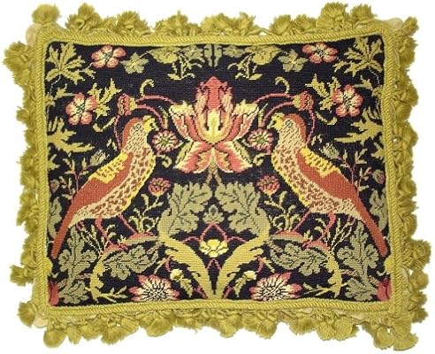 Amazon Com Deluxe Pillows Thrushes On Black 14 X 18 In