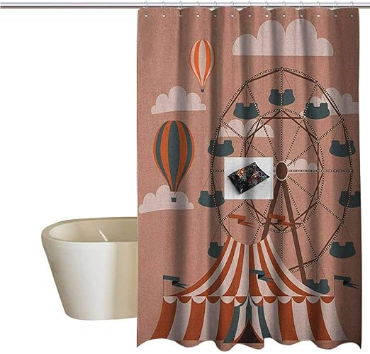 Amazon Com Genhequnan Circus Elegant Shower Curtains Ferris Wheel