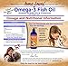 Ultra Premium Wild Caught Omega 3 Fish Oil for Dogs, Cats, Rabbits – Best For Full Glossy Coat, Ear Infections, Allergies, Dry Itchy Skin, Shedding. Essential Fatty Acids DHA & EPA, 16oz Pump