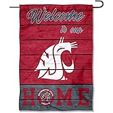 Washington State Cougars Welcome To Our Home Double Sided Garden Yard Flag