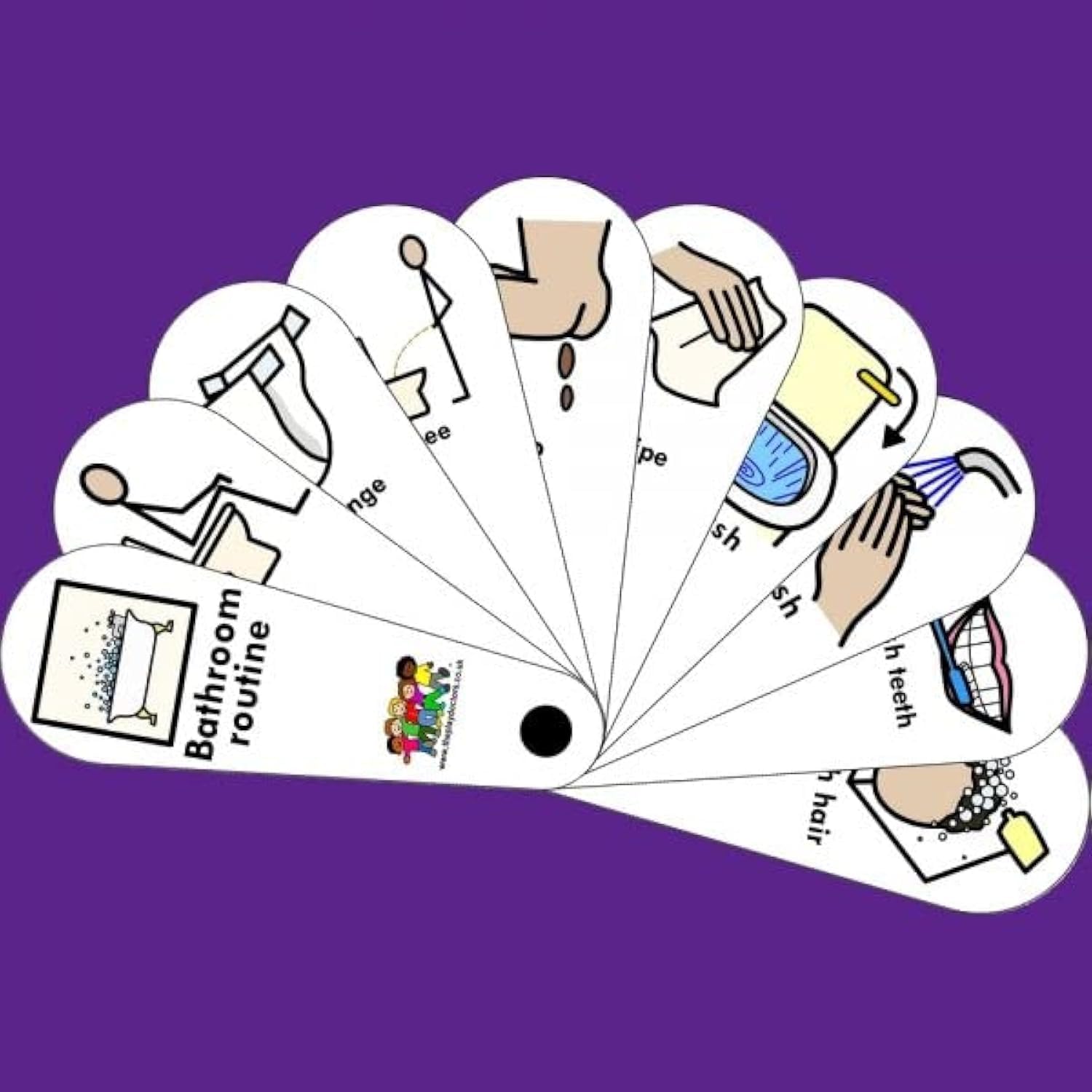 The Play Doctors Bathroom Toilet Routine Fan - ASD/Autism/SEN/Special Needs Nonverbal Speech Delay Social Communication Aid