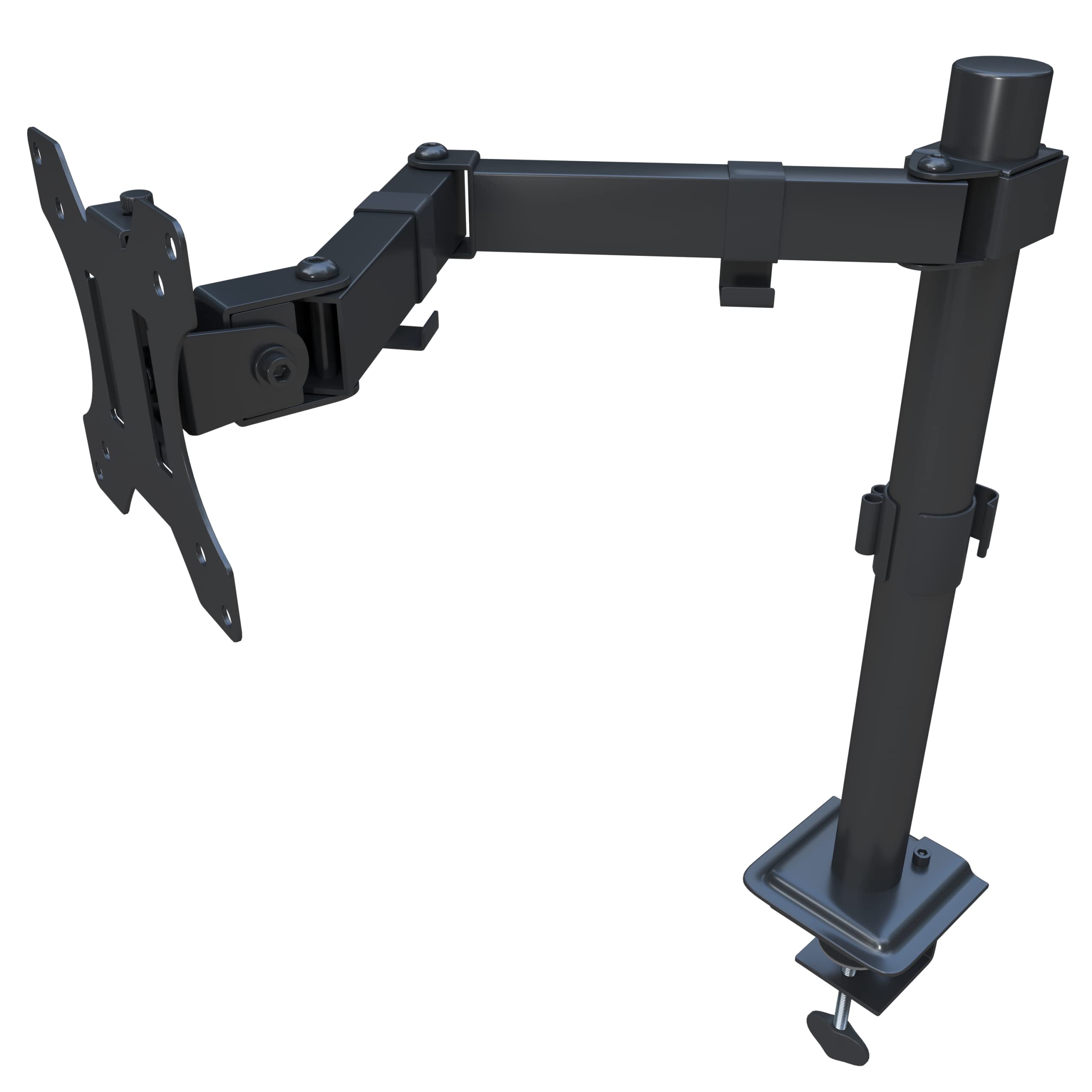 Photo 1 of Monitor Stand - Single Monitor Arm - Fully Adjustable Motion (Rotation/Tilt/Swivel) VESA Desk Mount 75x75 100x100 - Up to 32 inch 17.6 LB - PC/Computer Display Screen Riser - Tupavco TP1703