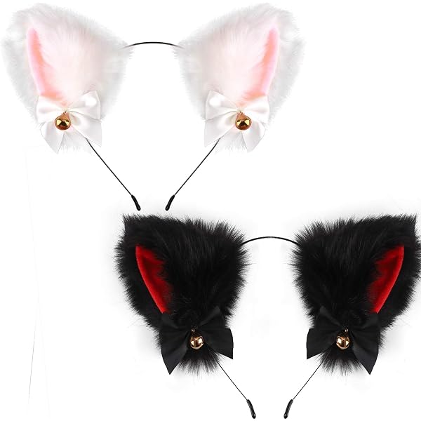YERTTER Sexy Cat Ear Black Lace Halloween Headband with Veil  display picture 3