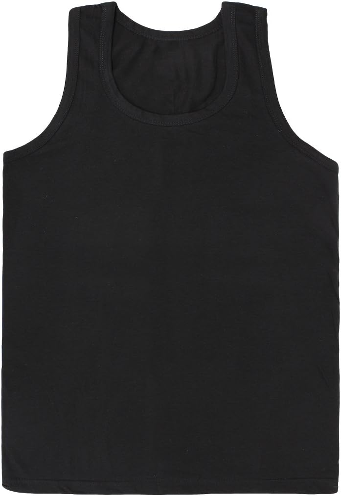 Hoi Polloi Mens Plain Basic Cotton Rich Summer Holiday Training Gym Vest Top (S-XXL)