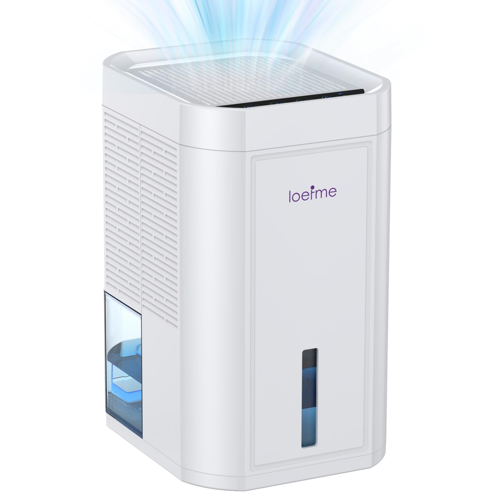 LOEFME Mini Dehumidifier 1000ml, Dehumidifiers for Home Damp with 7-color LED lights, Portable and Ultra Quiet Dehumidifier, Suitable for Bedroom, Bathroom, Wardrobe, Cloakroom