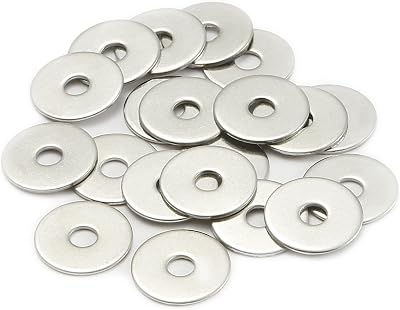 AMLOOPH M6 Washer 25mm 1.5mm Thick Stainless Steel 304 20 Pack