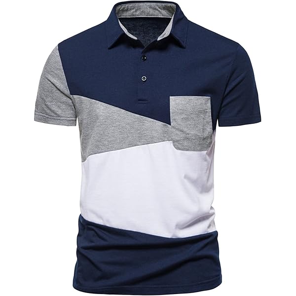 Mens Polo Button Shirts Short Sleeve Fashion Casual Color