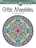 Creative Haven Celtic Mandalas Coloring Book: Wild Animal Designs on a Dramatic Black Background