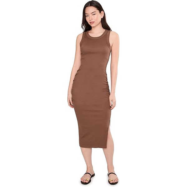 knee length dresses for ladies Michael Stars- Wren Ribbed Midi Dress