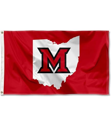 NCAA Miami Ohio Redhawks Flag 3x5 Feet - Polyester Banner With Grommets, Fade Resistant, Officially Licensed - View #2