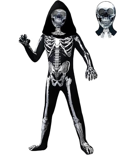 Rubie's Child's Skull Phantom Costume - Medium, Includes Robe, Gloves & Hooded Mask, Multicolor
