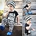 TIFENNY Boys Short Sleeve Letters Casual T-Shirt Trousers Set (3T, Black)