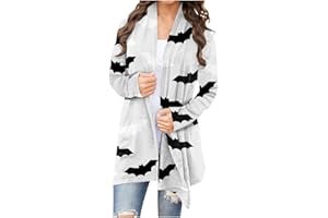 COTECRAM Halloween Costumes for Women 2024 Fashion Lightweight Open Front Cardigan Casual Long Sleeve Winter Coats