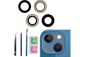 DOGXIONG 2pcs/Set Rear Back Camera Glass Lens Replacement for iPhone 13 for iPhone 13 Mini Camera Glass Lens Max Sapphire with Adhesive Preinstalled + Replacement Repair Tool kit Set