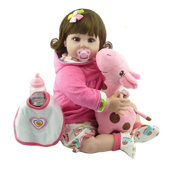 Domybest Reborn Baby Mädchen 55cm Silikon Puppe Kinder Spiele Geschenk Günstig Puppe Baby Schnuller