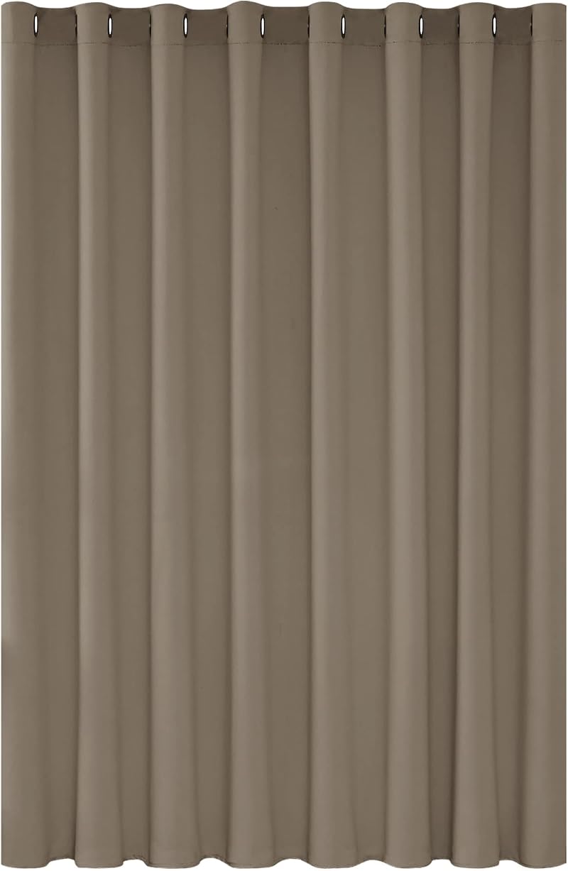 Deconovo Eyelet Blackout Thermal Curtain Taupe 100 x 95 Inch 1 Panel