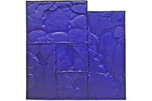 BonWay 12-940 24-Inch by 24-Inch Ashlar Cut Stone Urethane Floppy Mat, Blue