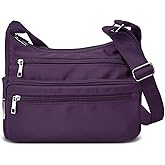 VOLGANIK ROCK RFID Purses for Women Fabric Nylon Multi Pocket Crossbody Bag Ladies Travel Handbag