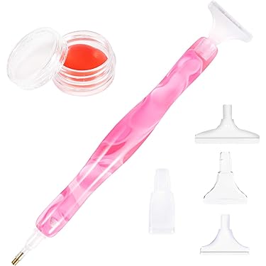 papasgix 20 stuks diamantschilderen pennen kits, diamant kunst metalen boor pen tips met meerdere vervangende penkoppen, 5D diamant schilderij accessoires gereedschap voor doe-het-zelf ambachtelijke : papasgix