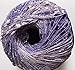 Lilac Shades Mini Ladder Glitz Yarn - Pale Purples with Silver Sparkle Ribbon Yarn - 50 Gram